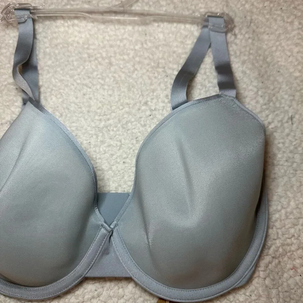 Skims Weightless Demi Bra Denim Light Dusty Blue Color Size 32DDD NWT - Picture 2 of 9